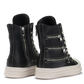 Sneakers alte in pelle con tripla cerniera