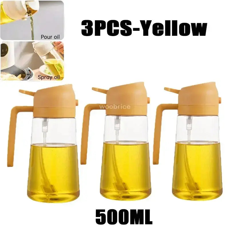 2in1 Kitchen Spray Oil Dispenser Oil Sprayer Polisher Or Only Brush Spray for Air Fryer Salad Grilling Roasting Cooking Kitchen HASHTAG