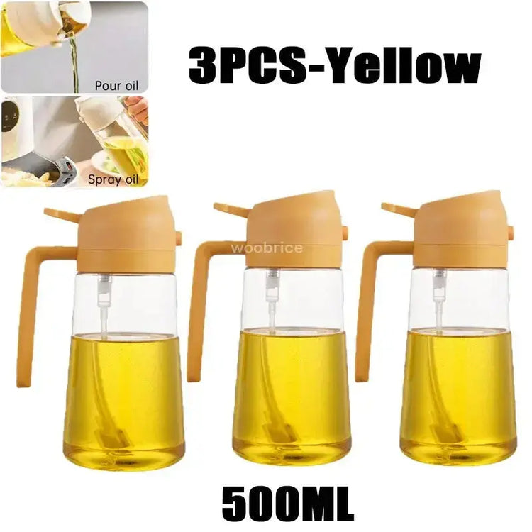 2in1 Kitchen Spray Oil Dispenser Oil Sprayer Polisher Or Only Brush Spray for Air Fryer Salad Grilling Roasting Cooking Kitchen HASHTAG