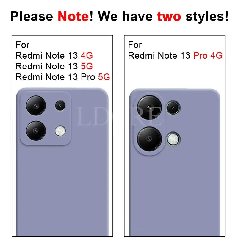 For Xiaomi Redmi Note 13 Case Liquid Silicone Cover Redmi Note 13 Pro plus Case TPU Protective Phone Case Redmi Note 13 Cover