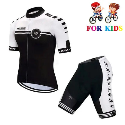 Summer New 2026 Kids Bike Shirts Suit Cycling Jersey Set Boys Girl Road Bike Abbigliamento Da Ciclismo Bambini Quick Dry Pants HASHTAG
