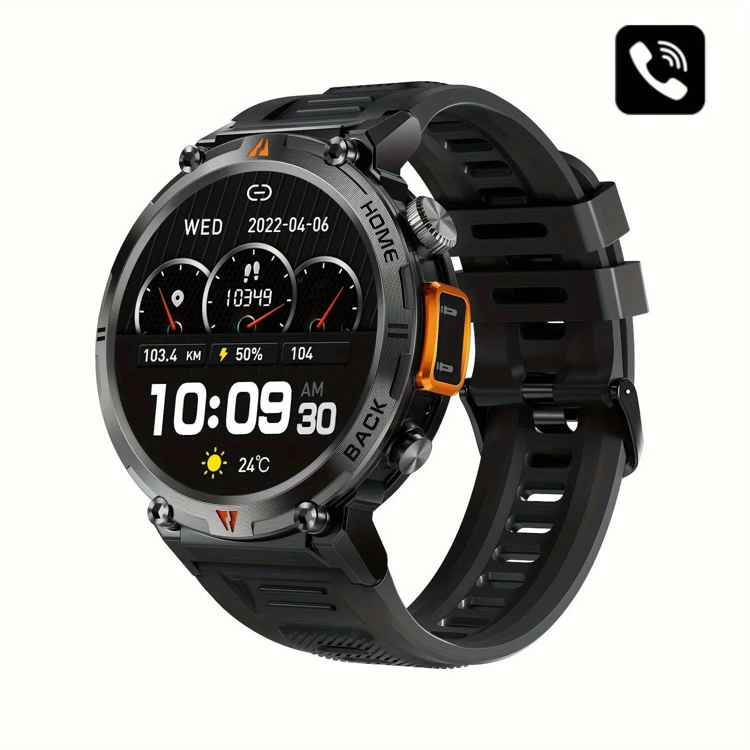 Orologio intelligente JELLOO con torcia, smartwatch touch screen da 3,68 - My Hashtag Shop
