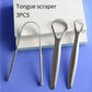 3pcs Stainless Steel Tongue Scraper U-shaped Metal Fresh Breath Cleaning Coated Tongue Toothbrush Oral Hygiene Care Tools HASHTAG