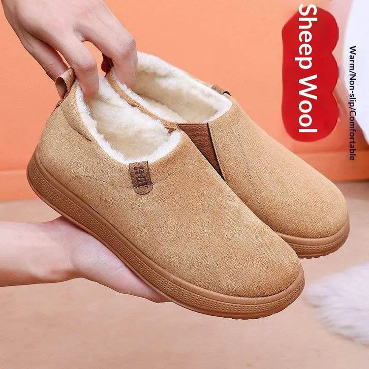 Fleece-lined Merino Wool Slip-on Snow Boots With Anti-slip Soles AliExpress