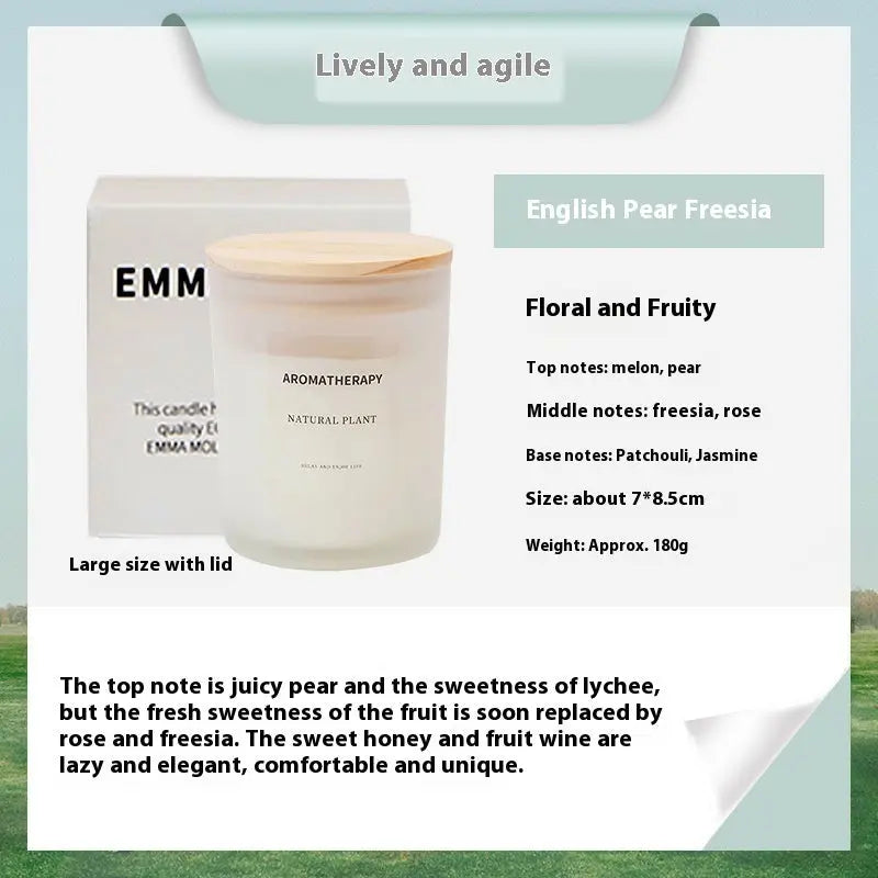 Scented Candles FIne Glass Jar Sealed With Wooden Lid Liebe - Making Life Easier