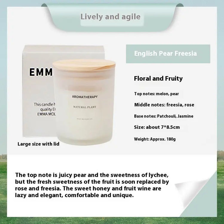 Scented Candles FIne Glass Jar Sealed With Wooden Lid Liebe - Making Life Easier