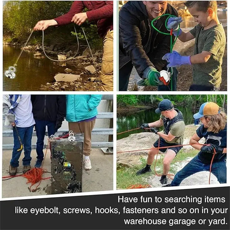 D16~D42mm Strong Suction Salvage Helper, Made of N52 Heavy Rare Earth Material, with Countersunk Hole and Eyebolt Suction metal - My Hashtag Shop