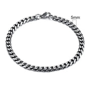 Vnox Mens Simple 3-11mm Stainless Steel Curb Cuban Link Chain Bracelets for Women Unisex Wrist Jewelry Gifts HASHTAG