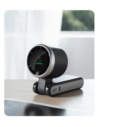 Hanging Neck Outdoor 180 Degree Folding Desktop Mini Fan Hand-held Folding High-speed Powerful Turbo Fan - HASHTAG