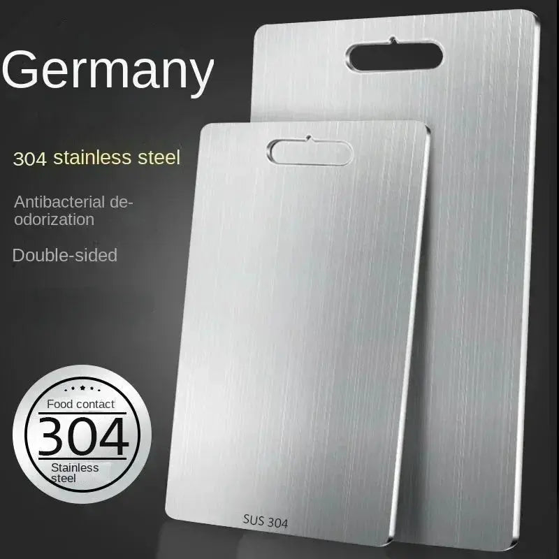 316 Stainless Steel Panel and Chopping Board Kitchen Household Thickened Double Sided Cutting Board Block Kneading Dough Boards - HASHTAG