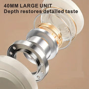 Comfortable all ear wireless earphones Type-C charging connection, wireless support for calls, memory card for MP3, audio cable for wired computer earphones HASHTAG