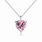Simple Heart-shaped Zircon Pendant Necklace Versatile HASHTAG