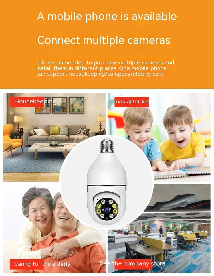 Telecamera a bulbo per monitoraggio Wi-Fi wireless - My Hashtag Shop