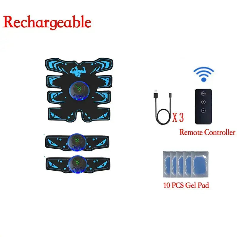 EMS Muscle Stimulator Smart Electric Fitness Abdominal Training Weight Loss Stickers Muscle Relax Body Slimming Shaping Massager HASHTAG