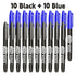 6 PCS Permanent Marker Pen Manga Drawing Markers Black Blue Red Waterproof Ink Sketch Pens Stationery Art School Supplies - HASHTAG