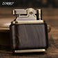 Zorro Pure Copper Kerosene Lighter. Handmade Wood Shell Press Ignition. Old Nostalgic Sandalwood Ebony Lighter Men Smoking Gift - HASHTAG