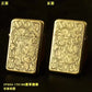Exquisite Brass Kerosene Lighter Slim Windproof Vintage Grinding Wheel Ignition Lighter Cigarette Accessories Men&