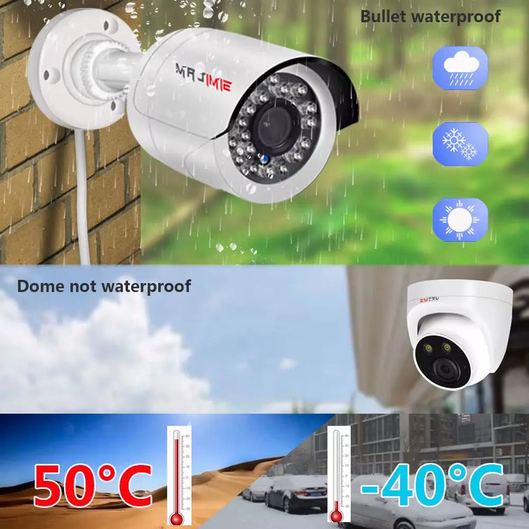 4K 8MP Ultra HD POE IP Security Camera System NVR Kit with Audio Out Door Bullet Indoor Dome Human Detection Video Surveillance