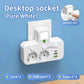 EU plug and socket, 4-pole socket, multifunctional wall plug, with or without extension cords or USB and Type-C interfaces