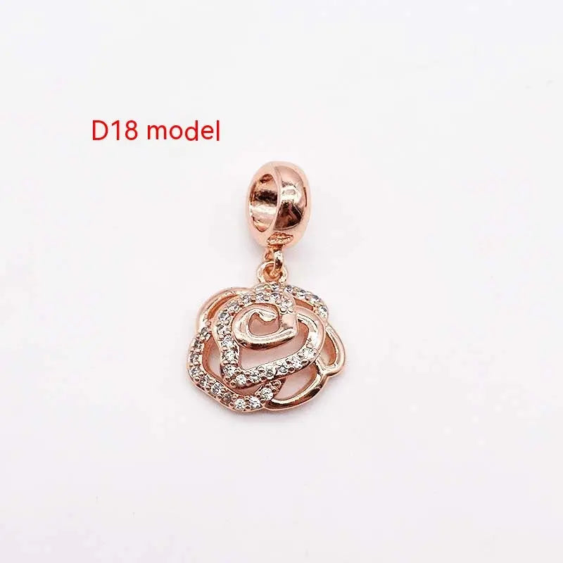 14K Gold Copper Plating Large Hole Spacer Bead Pendant Charms Liebe - Making Life Easier