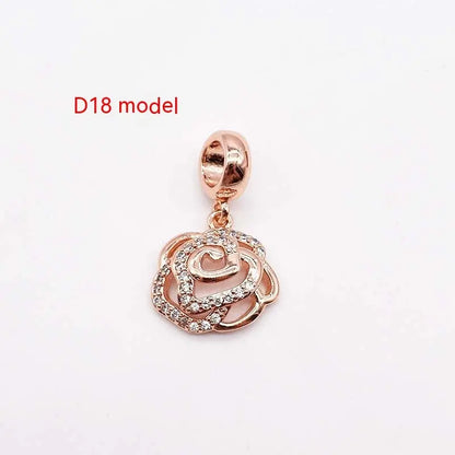 14K Gold Copper Plating Large Hole Spacer Bead Pendant Charms Liebe - Making Life Easier