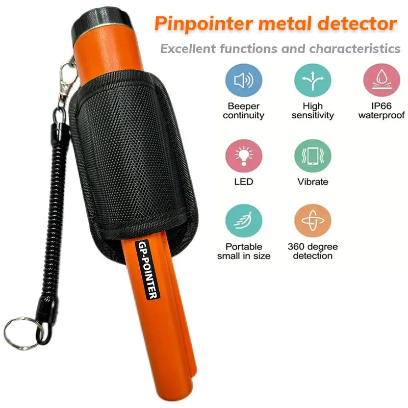 Handheld Metal Detector Metal Pinpointing Rod Detector GP-pointer Waterproof IP66 Metal Gold Detector Tester For Coin Gold - HASHTAG
