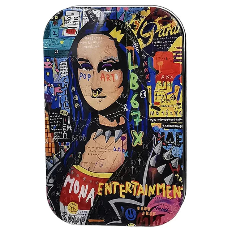 Flip Cap Cigarette Case Rectangle Container Tinplate Box Tobacco Storage Smoking Accessories Jewelry Candy Coin Key Organizer - HASHTAG