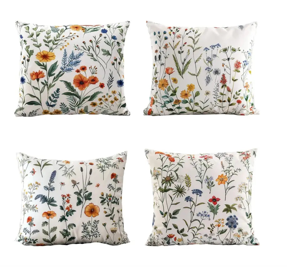 White Flowers Cushions Liebe - Making Life Easier