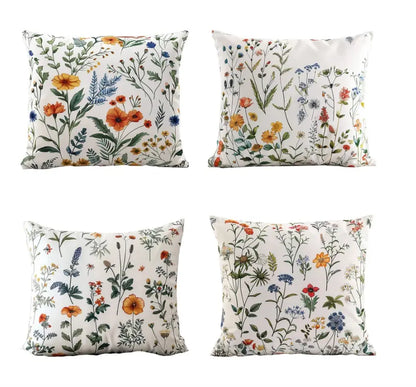 White Flowers Cushions Liebe - Making Life Easier