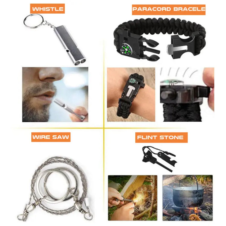 Set di attrezzi multifunzionali per la sopravvivenza all&