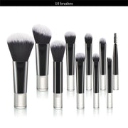 10 black mini Makeup brush Travel Portable Makeup Tool Makeup Puff - Palm Brush Professional Makeup tool set HASHTAG