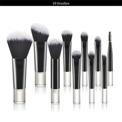10 black mini Makeup brush Travel Portable Makeup Tool Makeup Puff - Palm Brush Professional Makeup tool set HASHTAG