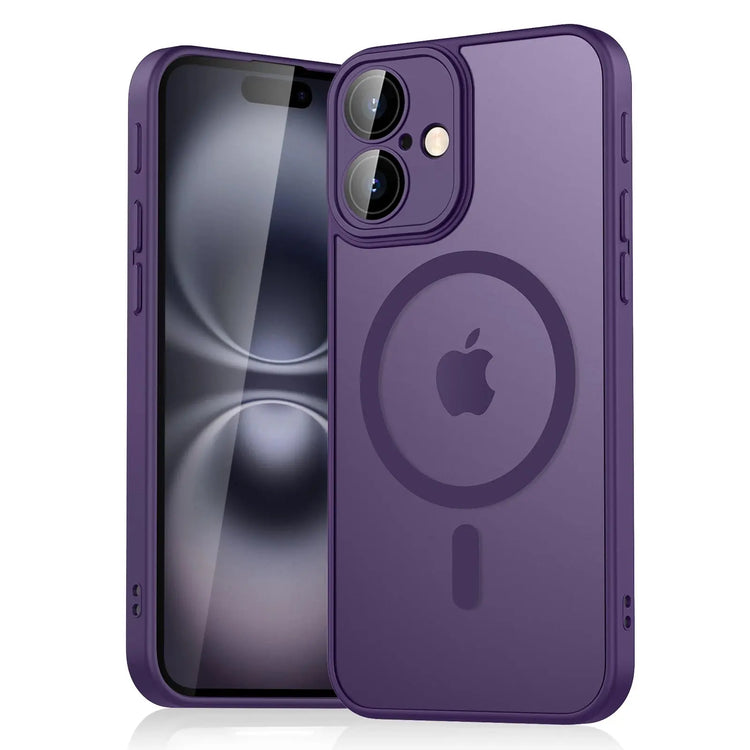 Custodia antiurto magnetica opaca traslucida di lusso per iPhone - My Hashtag Shop
