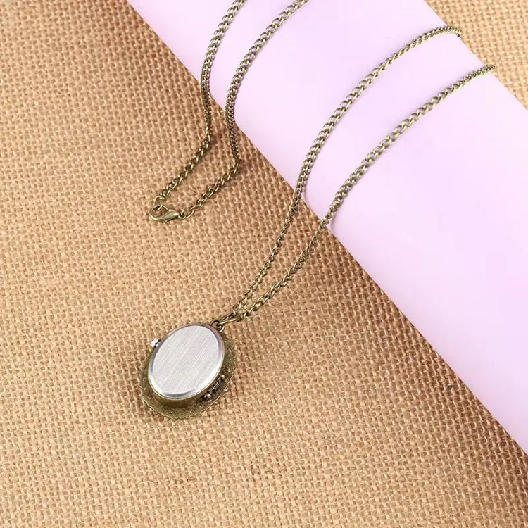 New 12 Constellation Astrology Oval Pocket Watch Unique Fluorescent Blue Zodiac Necklace Pendant Quartz Birthday Gift for Friend