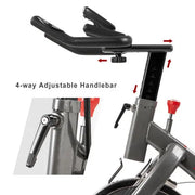 Indoor Cycling Bike 4-Way Adjustable Handlebar & Seat LCD Monitor Teal Simba