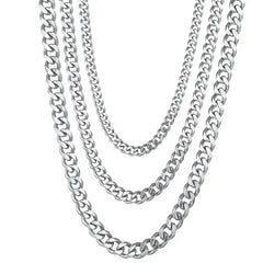 3.5-7MM Wide Stainless Steel Necklaces For Men Punk Cuban Link Chain Choker Women Hip Hop Fashion Party Jewelry Accessories HASHTAG