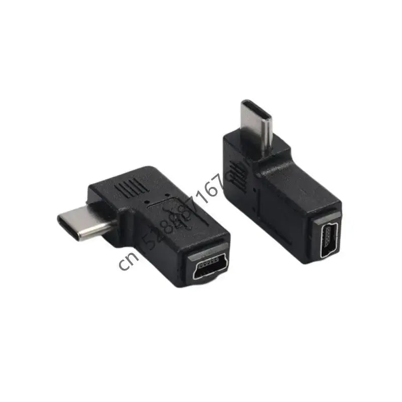 Mini USB to USB C Converter 90 Degree Type-C Male to Mini USB Female Adapter 634A - HASHTAG