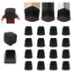 16PCS Transparent Table Chair Leg Protectors Caps Round Square for Furniture Foot Legs Cover Floor Protector with Felt Bottom - HASHTAG