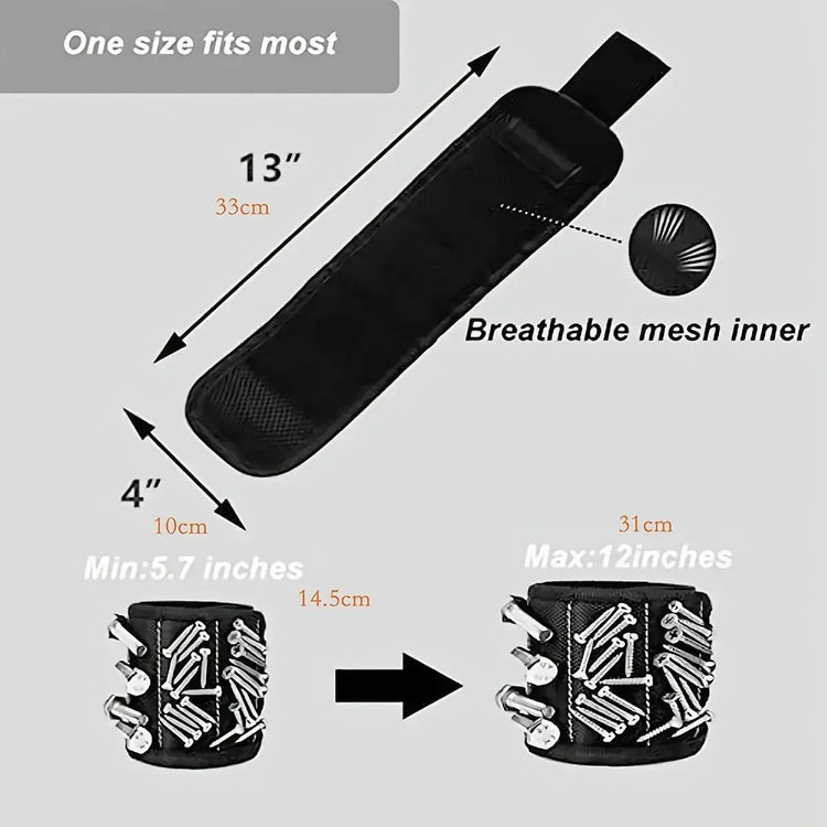 Magnetic Wristband for Holding Screws,Nails，Drilling Bits,Wrist Tool Holder Belts with Strong Magnets,Cool Gadgets for Men, wome - HASHTAG