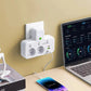 EU plug and socket, 4-pole socket, multifunctional wall plug, with or without extension cords or USB and Type-C interfaces HASHTAG