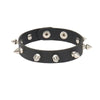 Punk Bracelet for Men Women - Goth Black Leather Wristband with Metal Spike Studded- Spike Rivets Cuff Bangle Adjustable HASHTAG