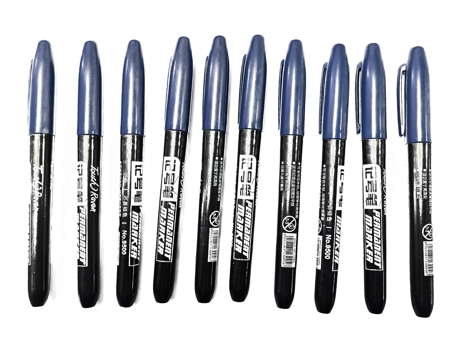 6 PCS Permanent Marker Pen Manga Drawing Markers Black Blue Red Waterproof Ink Sketch Pens Stationery Art School Supplies - HASHTAG