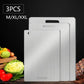 WXCOO Chopping Board Stainless Steel Double Sided Thickened Kneading Dough Board Kitchen Household Fruit Cutting Block HASHTAG