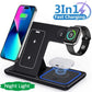 15W 3 In 1 LED Fast Wireless Charger Stand Foldable Charging Station For Smart Phone 15 14 13 12 11 IWatch 9 8 7 6 5 Airpods Pro HASHTAG