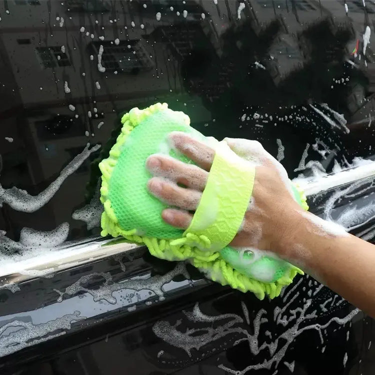 Microfiber Car Washer Sponge Cleaning Car Care Detailing Brushes Washing Towel Auto Gloves Styling Accessories - HASHTAG