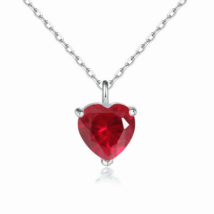 Simple Heart-shaped Zircon Pendant Necklace Versatile HASHTAG