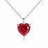 Simple Heart-shaped Zircon Pendant Necklace Versatile HASHTAG