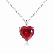Simple Heart-shaped Zircon Pendant Necklace Versatile HASHTAG