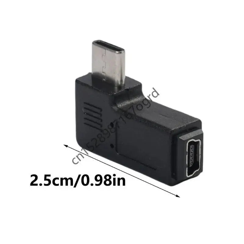 Mini USB to USB C Converter 90 Degree Type-C Male to Mini USB Female Adapter 634A - HASHTAG