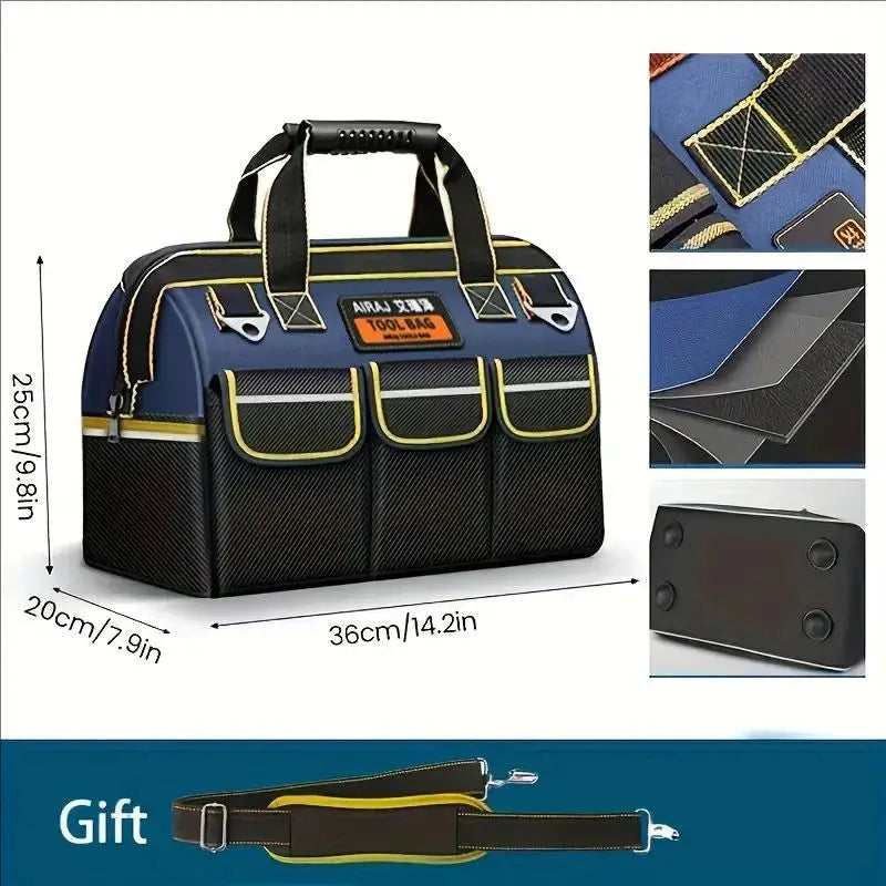 AIRAJ Multifunctional Tool Bags 1680D Oxford Cloth Electrician Bags Waterproof and Wear-Resistant High Capacity Storage Bags - My Hashtag Shop